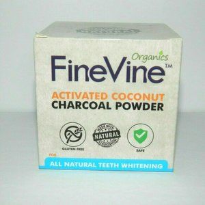 FINEVINE Organics All Natural Teeth Whitening Charcoal powder NEW